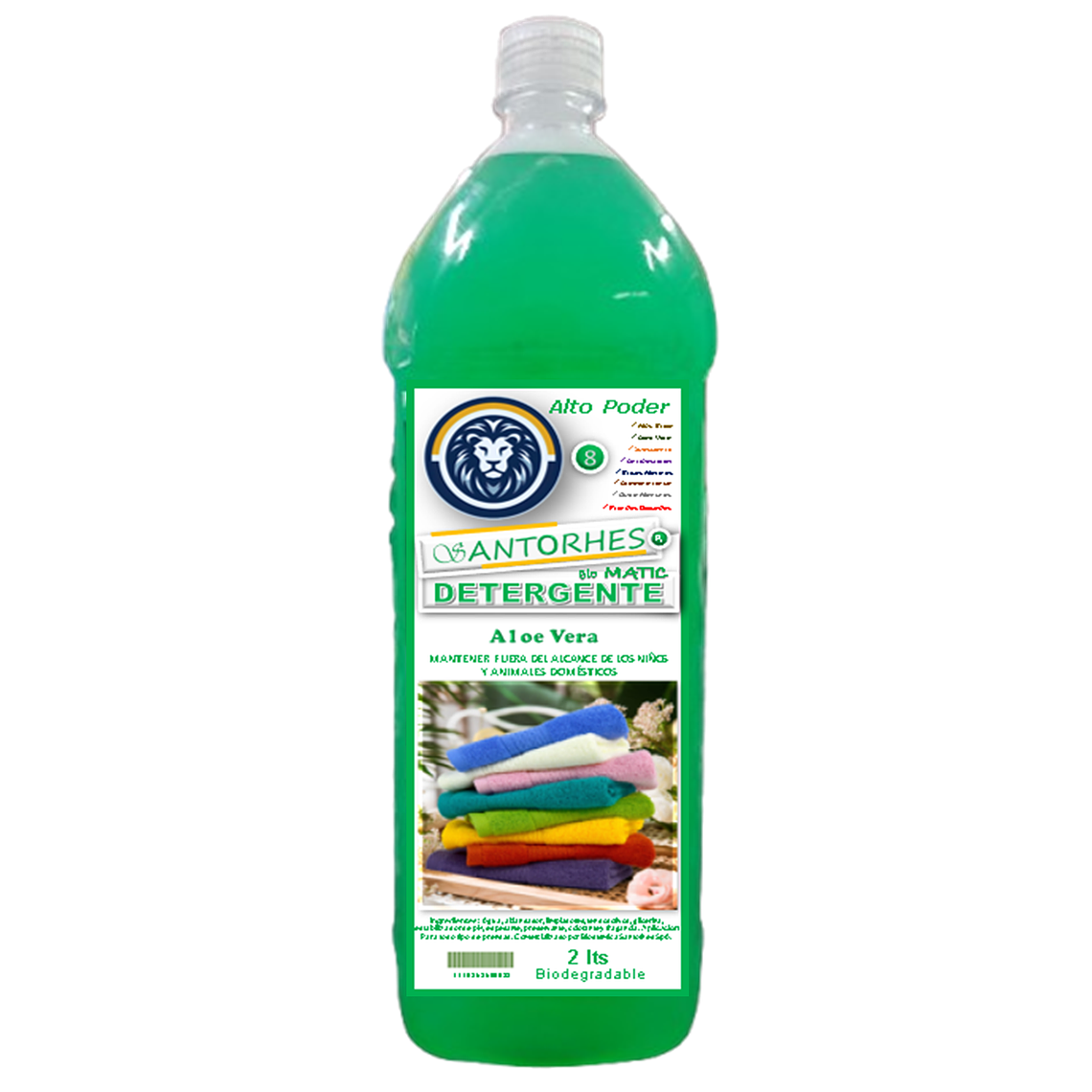 Detergente Líquido Verde Nacarado Aloe Vera (2 Litros) 1