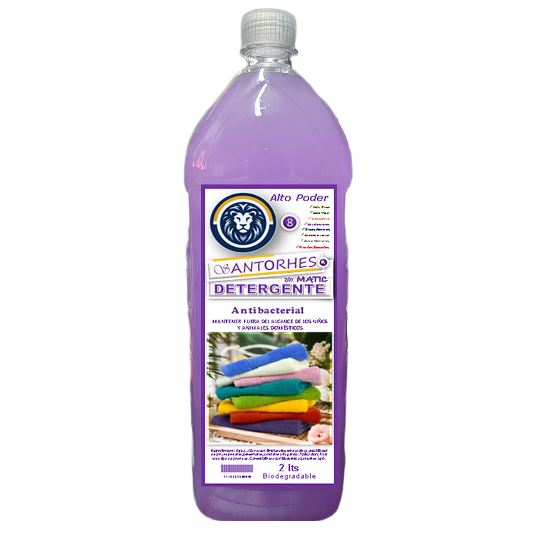 Detergente Líquido Violeta Nacarado Antibacterial (2 Litros) 1