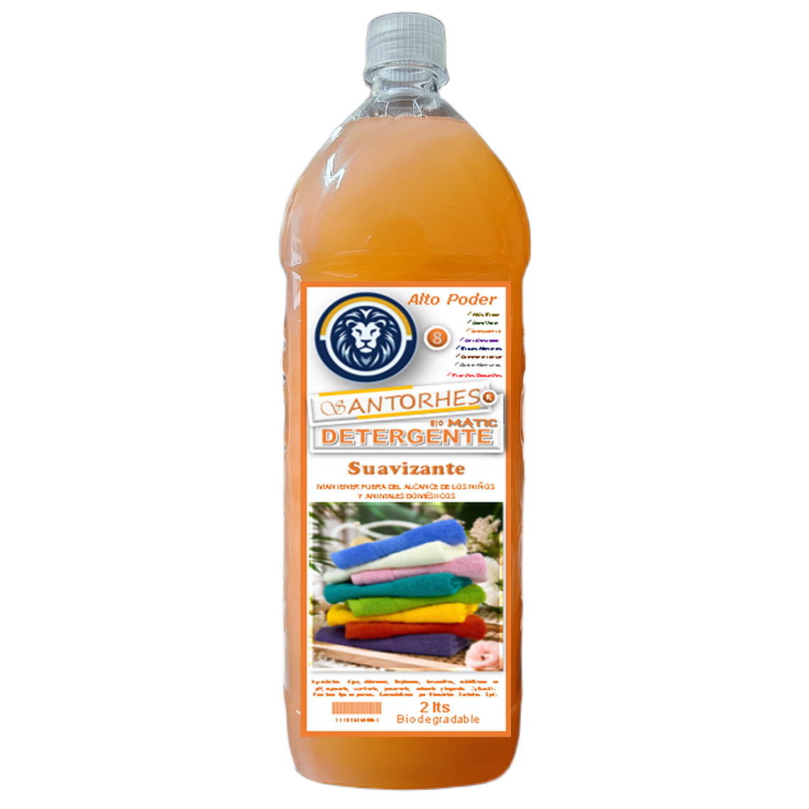 Detergente Líquido Naranja Nacarado Suavizante (2 Litros) 1