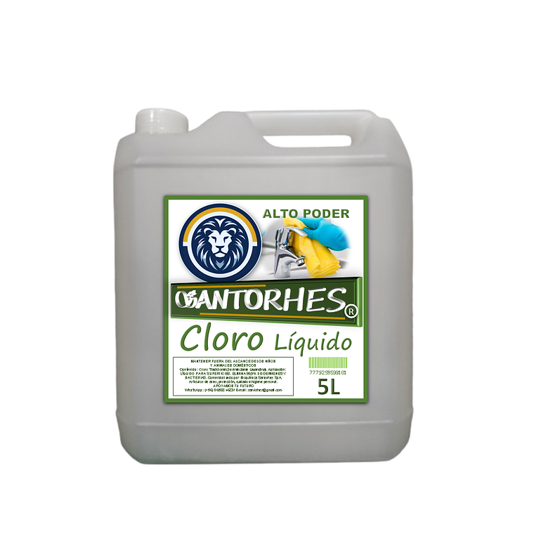 Cloro Líquido Doméstico Original (5 Litros) 1