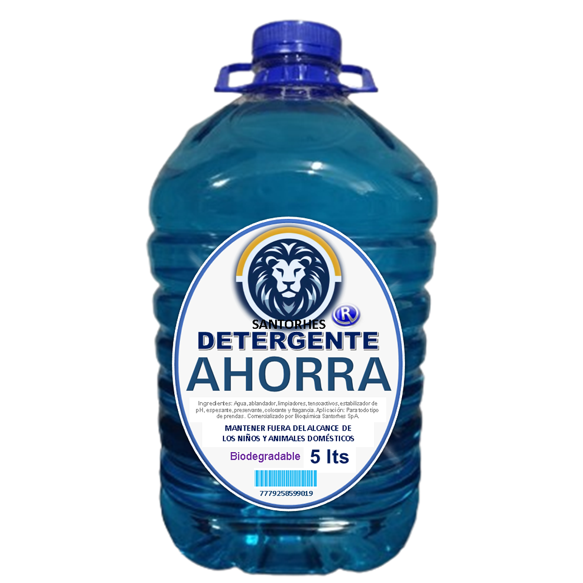 Detergente Líquido AHORRA Azul Cristal (5 L) 1
