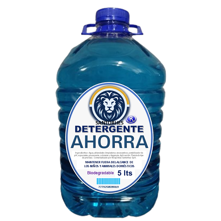 Detergente Líquido AHORRA Azul Cristal (5 L) 1