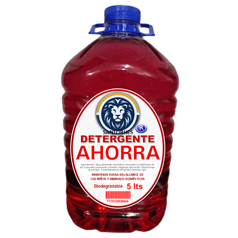 Detergente Líquido AHORRA Rojo Cristal (5 L) 1