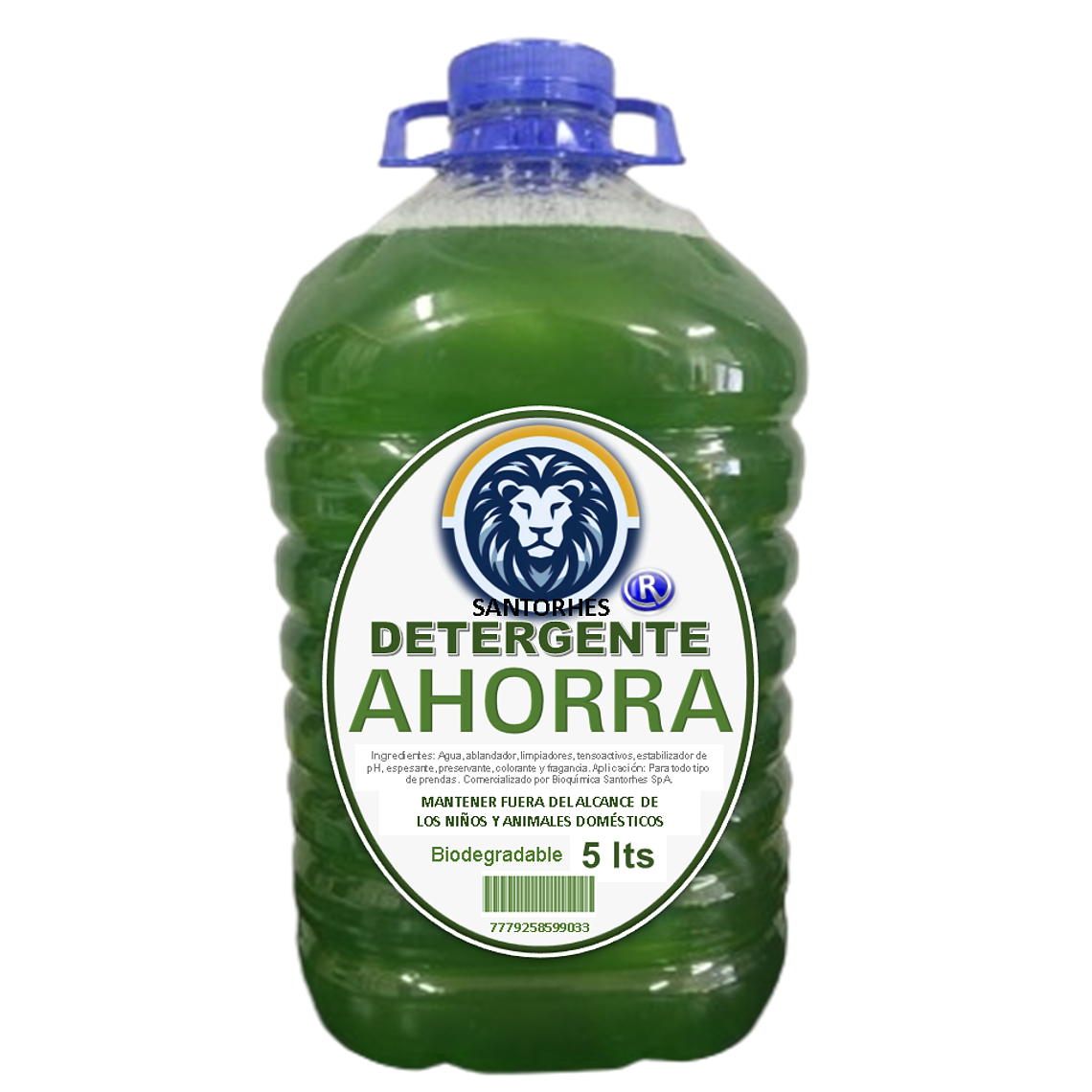 Detergente Líquido AHORRA Verde Cristal (5 L) 1