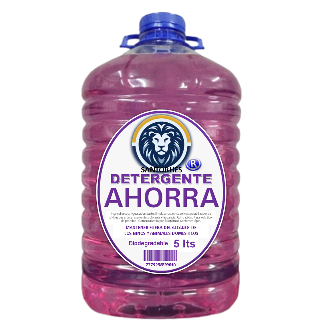 Detergente Líquido AHORRA Violeta Cristal (5 L) 1
