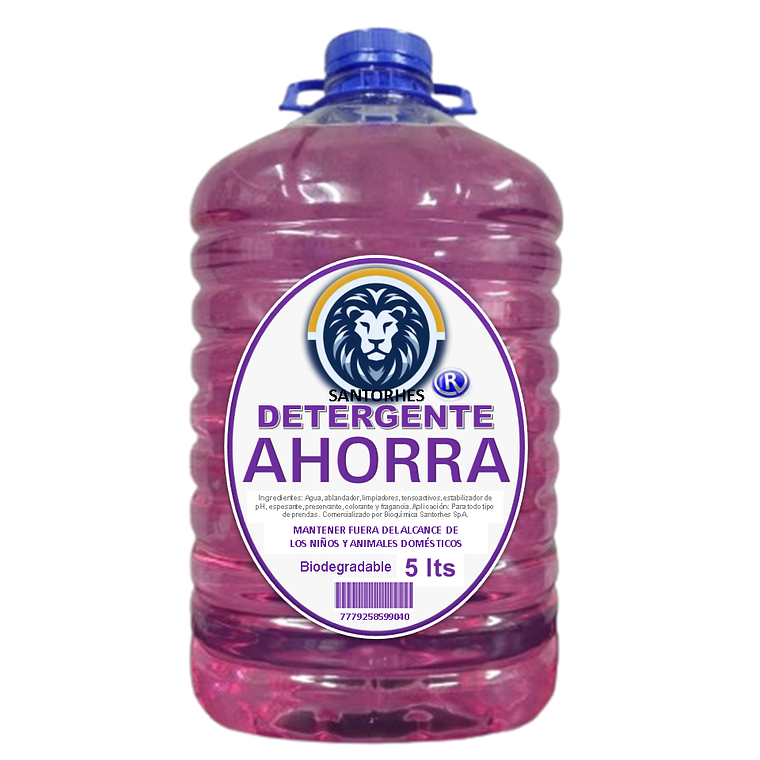 Detergente Líquido AHORRA Violeta Cristal (5 L) 1