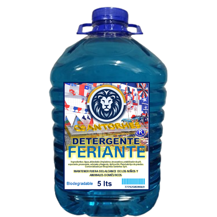 Detergente Líquido FERIANTE Azul Cristal (5 L) 1