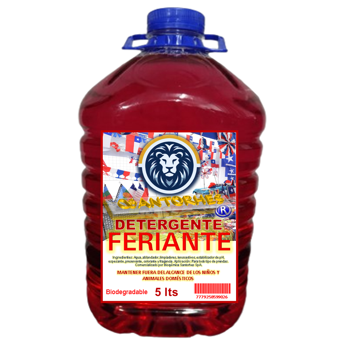 Detergente Líquido FERIANTE Rojo Cristal (5 L) 1