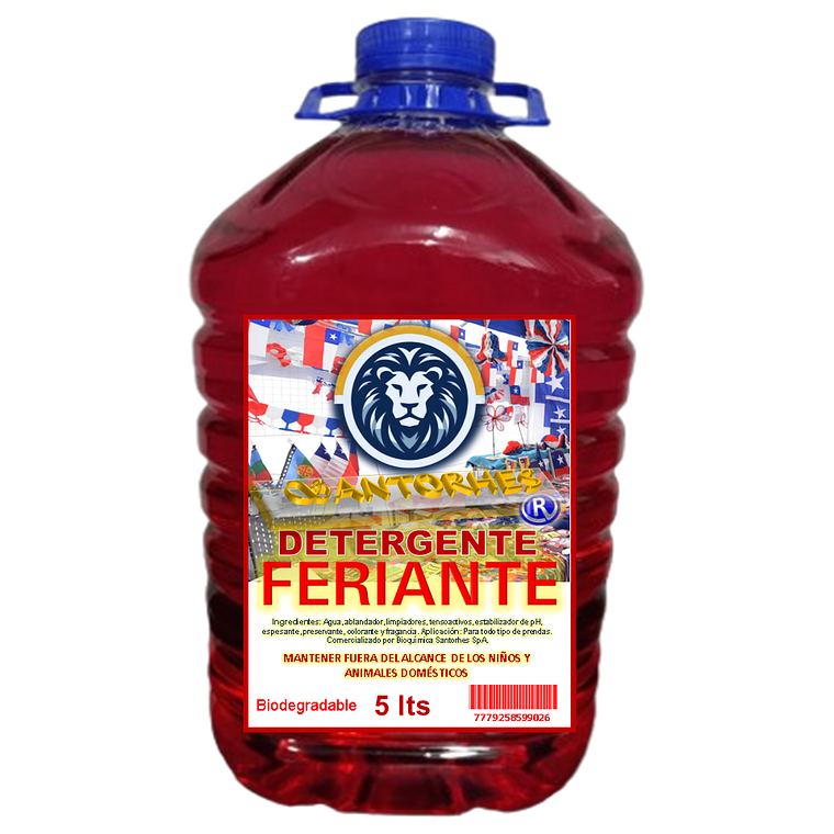 Detergente Líquido FERIANTE Rojo Cristal (5 L) 1