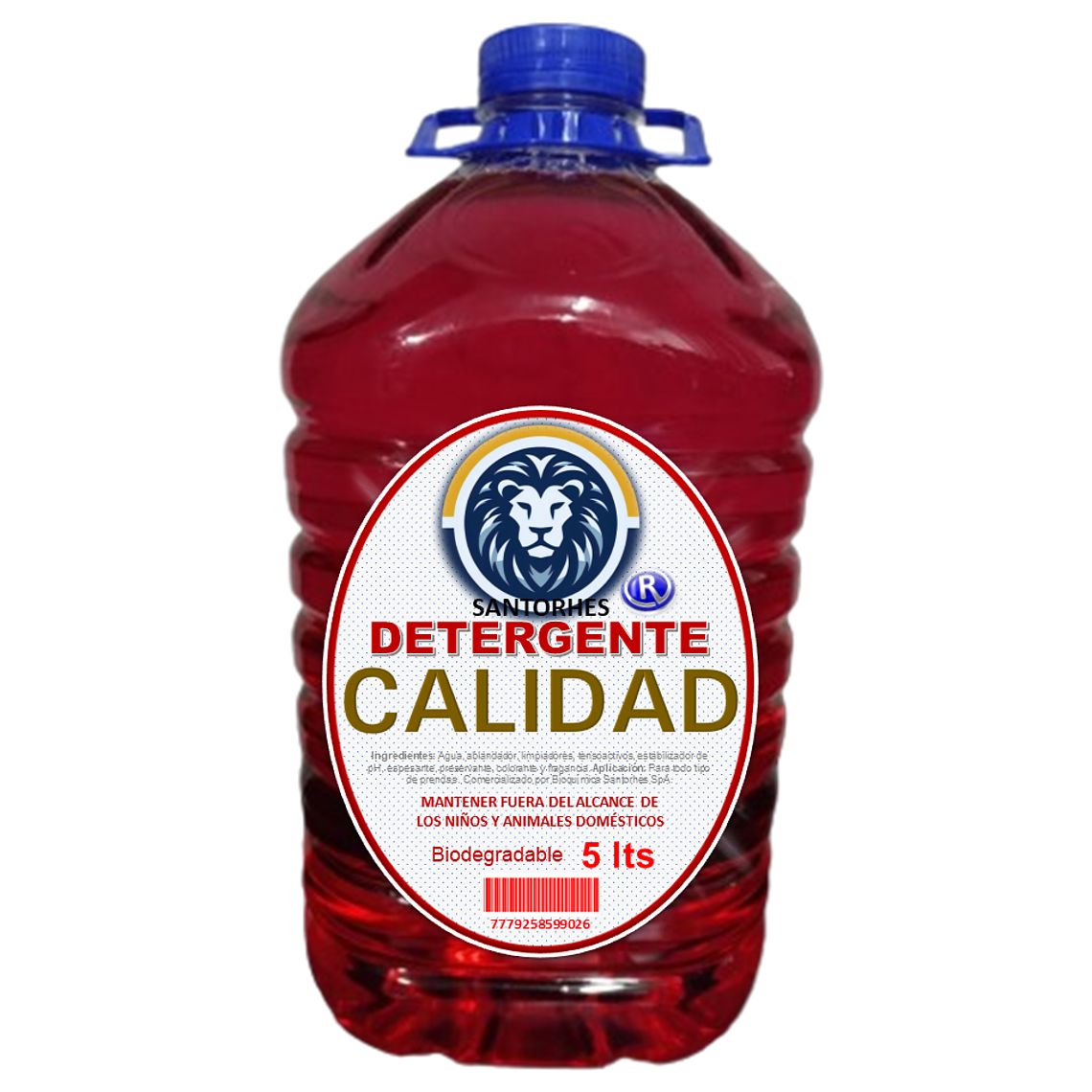 Detergente Líquido CALIDAD Rojo (5 L) 1