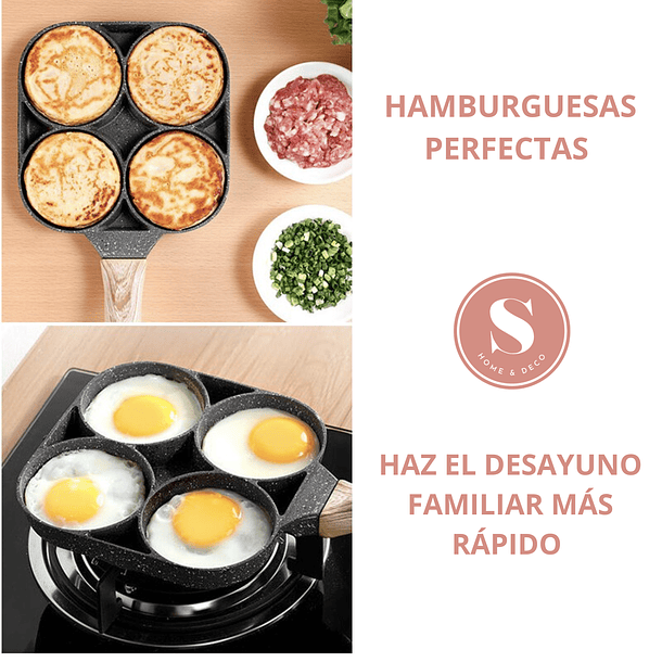 IAXSEE Sartén antiadherente para panqueques de 4 tazas de utensilios de  cocina para panqueques, sartén de tortilla de aleación de aluminio