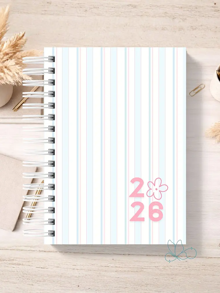 Agenda Listrado Azul 1