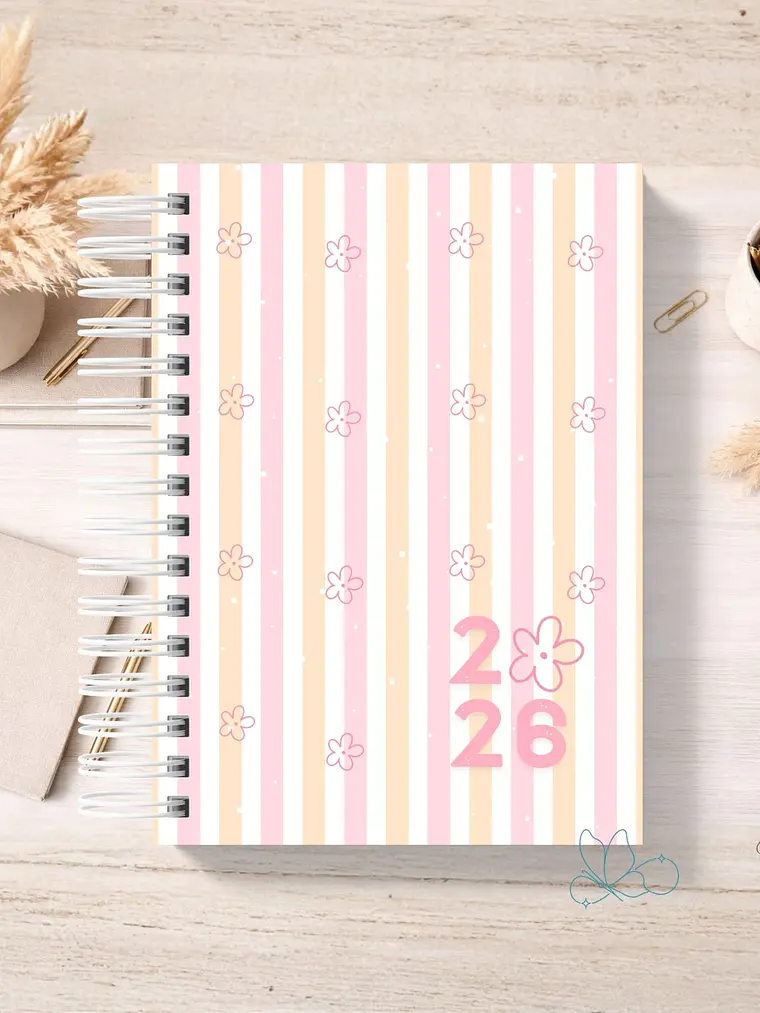 Agenda Listrado Floral 1