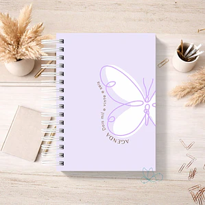 Agenda Butterfly Roxa
