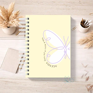 Agenda Butterfly Amarela