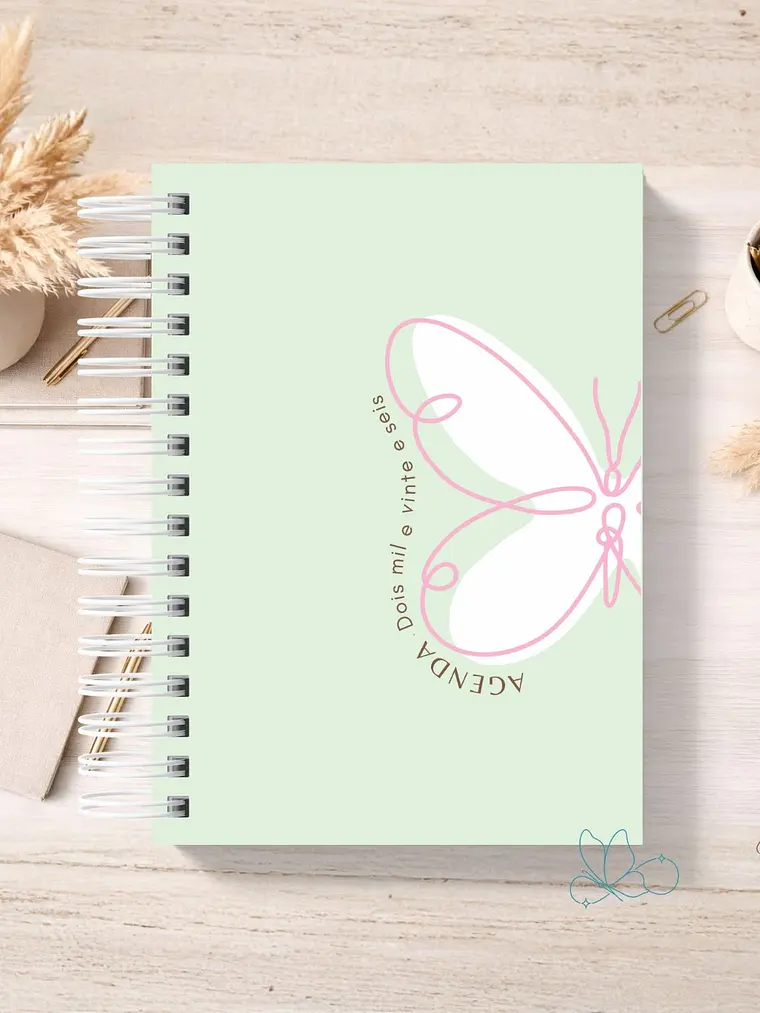 Agenda Butterfly Verde 1