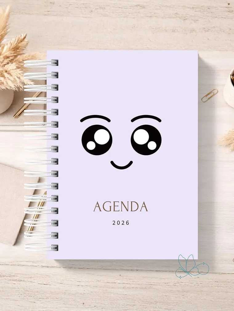 Agenda Happy Face Roxo 1