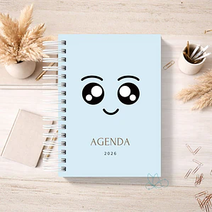 Agenda Happy Face Azul