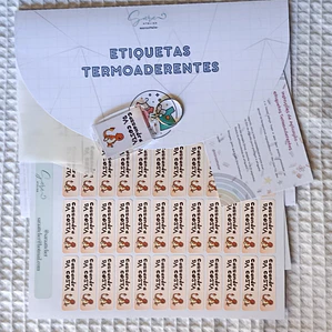 kit etiquetas termoaderentes