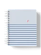 Caderno Lovely Grid azul - Thumbnail 1