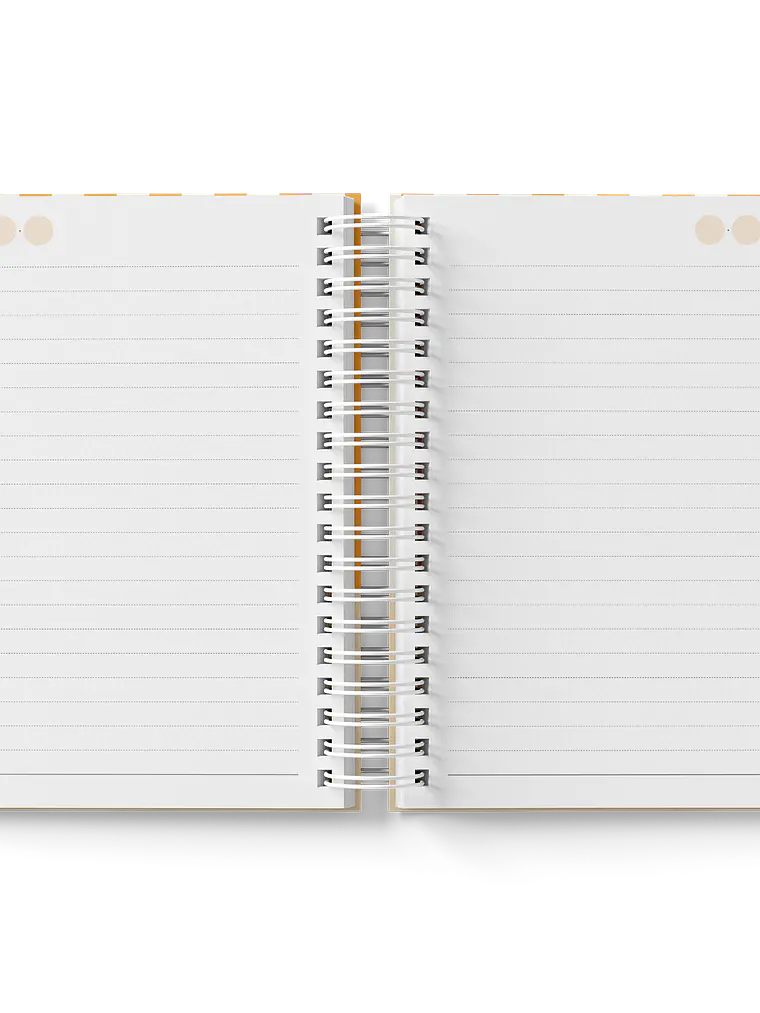 Caderno Margarida Grid laranja 2