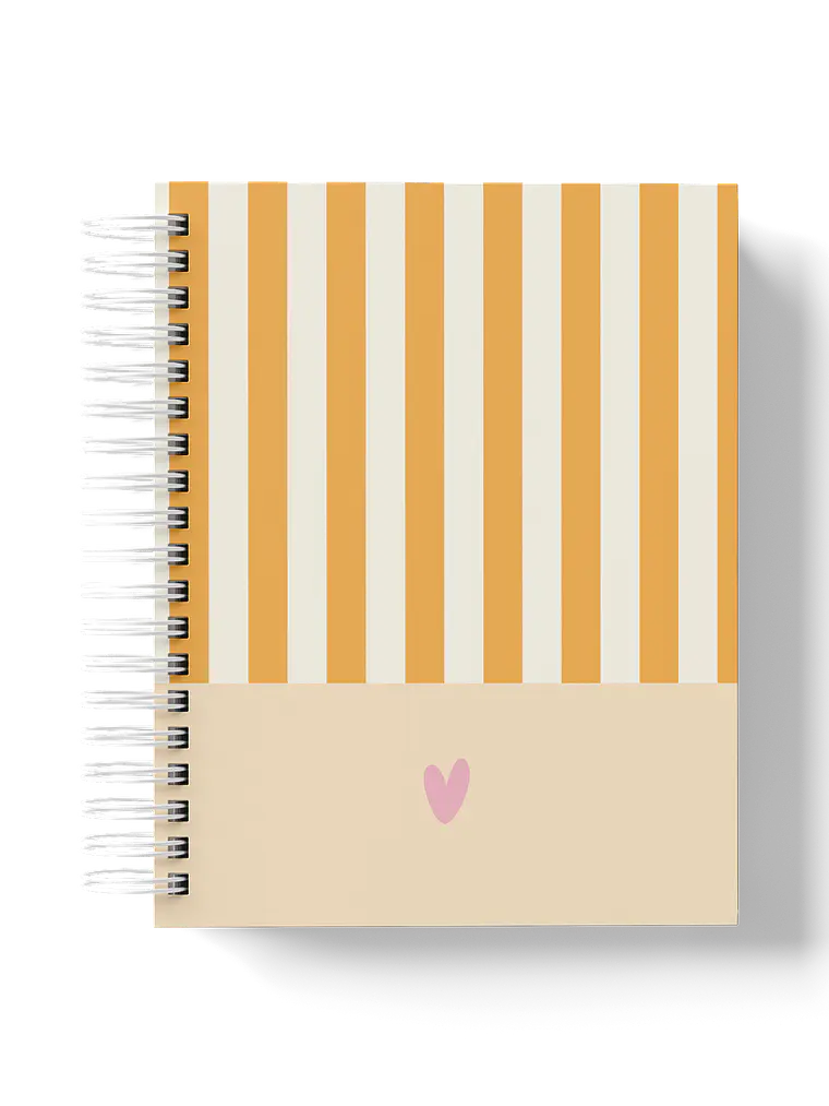 Caderno Sweet Lines laranja 1