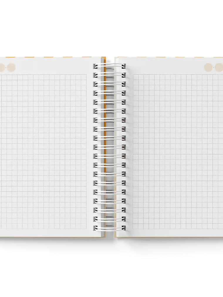 Caderno Lovely Grid laranja 3