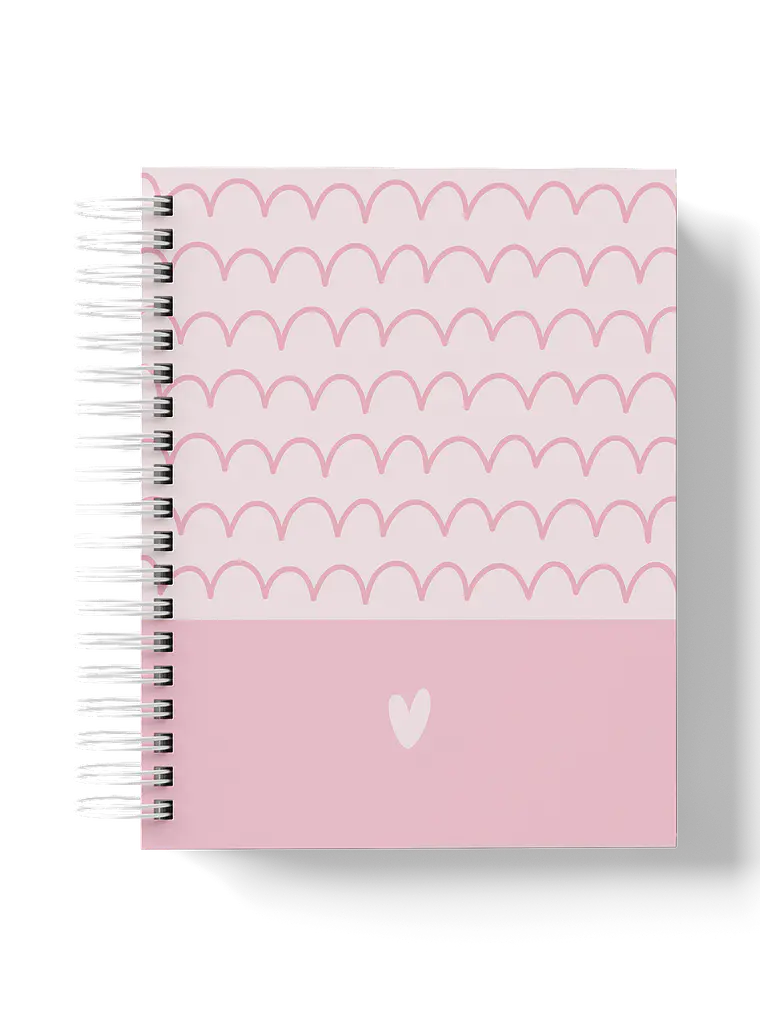 Caderno Calm Waves rosa 1