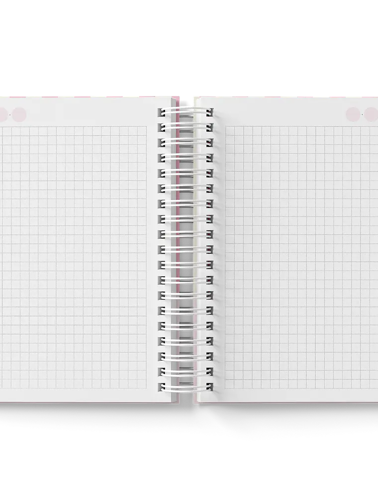 Caderno Margarida Grid rosa 3