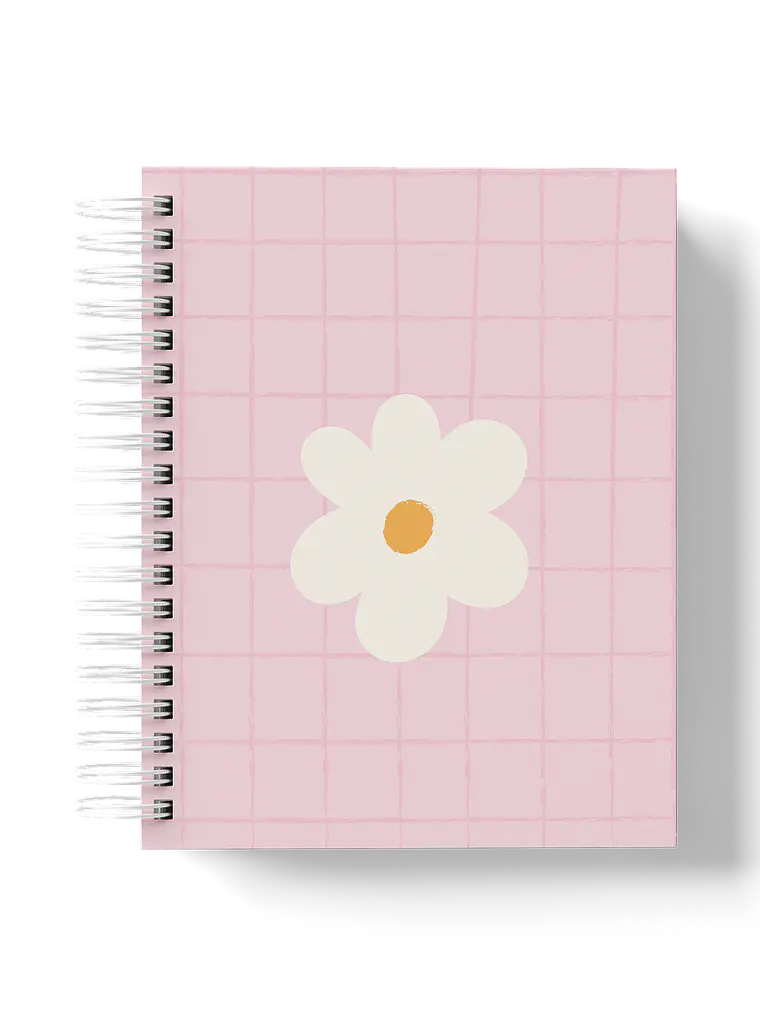 Caderno Margarida Grid rosa 1