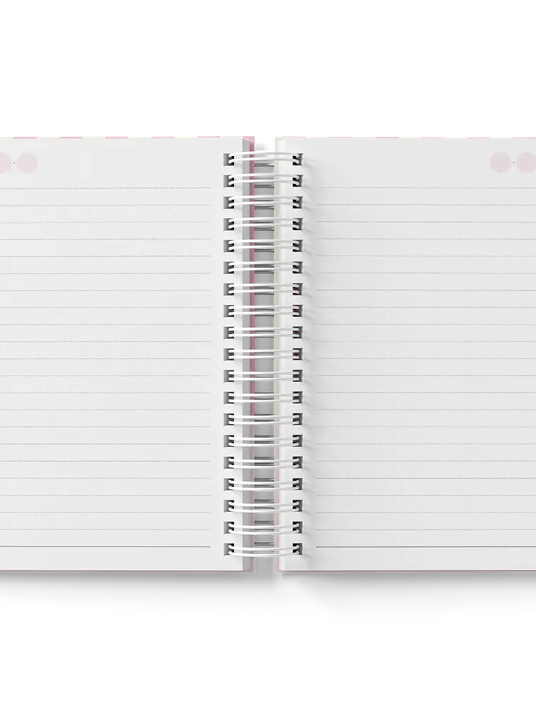 Caderno Lovely Grid rosa 2