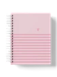 Caderno Lovely Grid rosa - Thumbnail 1