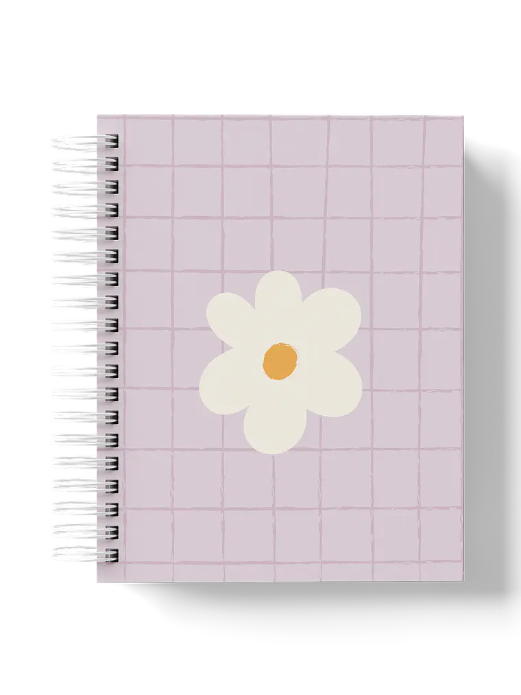 Caderno Margarida Grid roxo 1