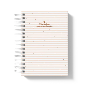 Caderno Listras Rosa
