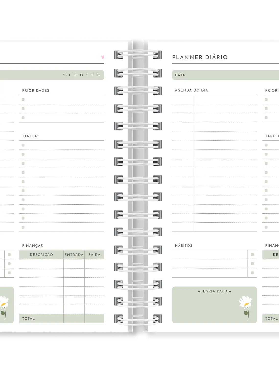 Planner Diário Single Flower 7