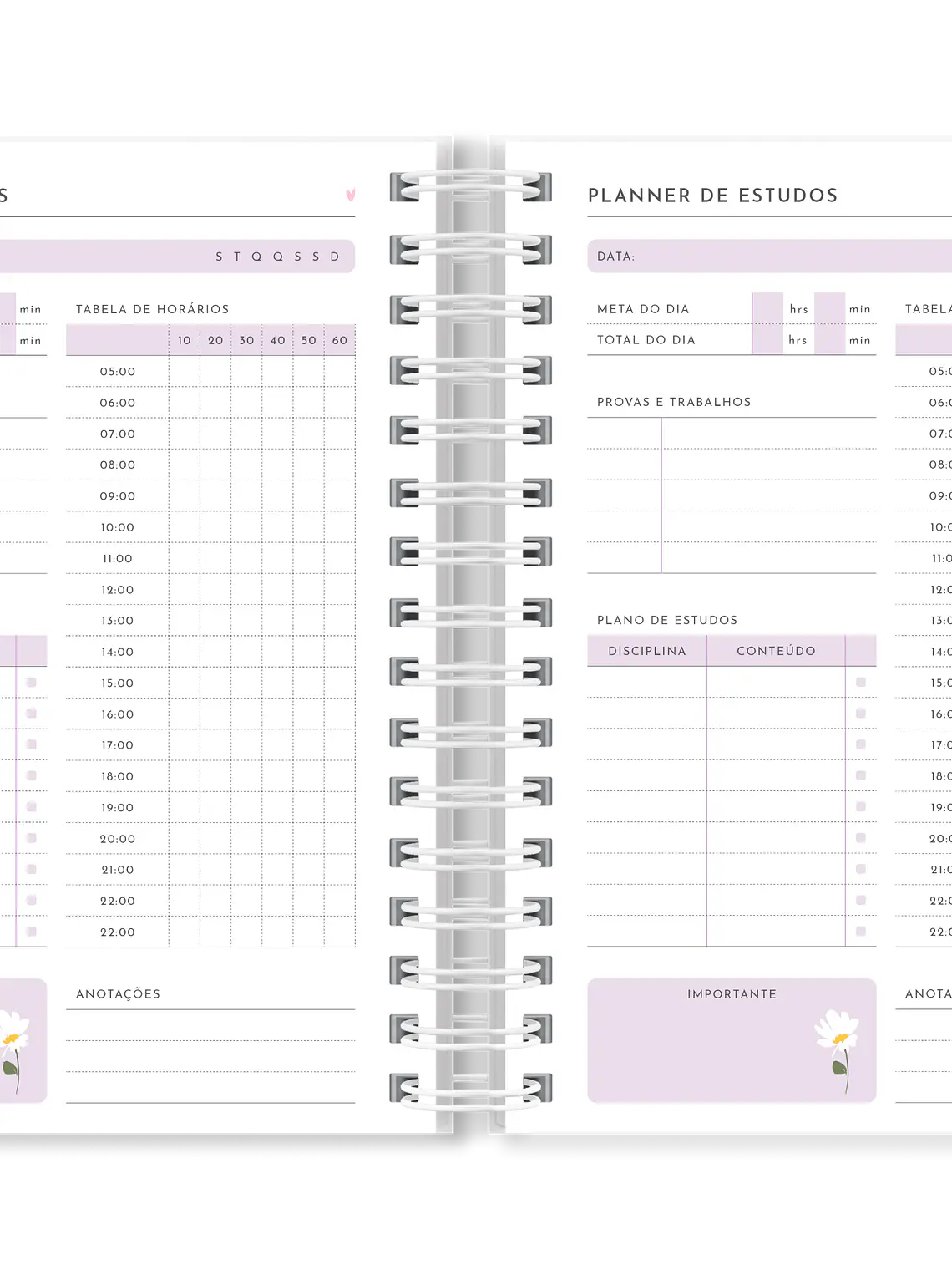 Planner de Estudo Florescer 8