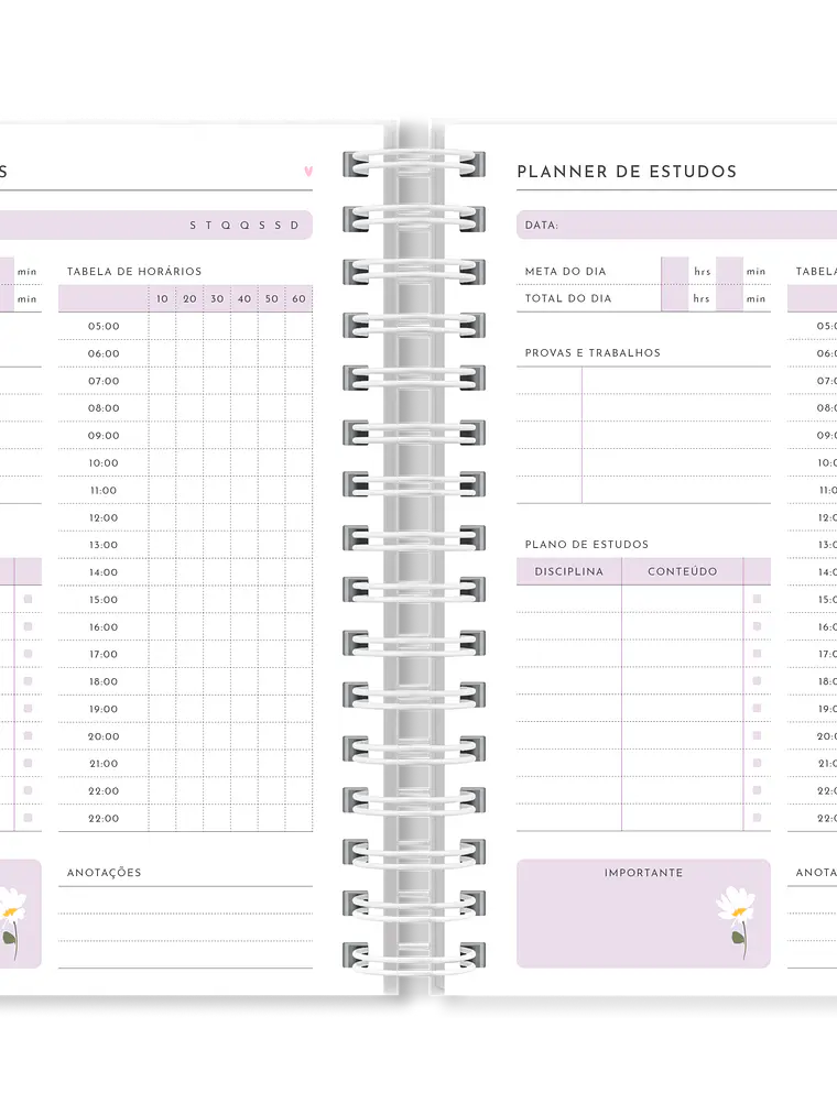 Planner de Estudo Florescer 8