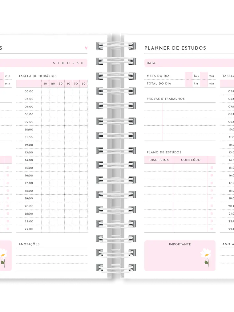 Planner de Estudo Brisa Leve 5