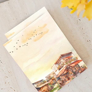 Caderno Cidade ao Pôr do Sol