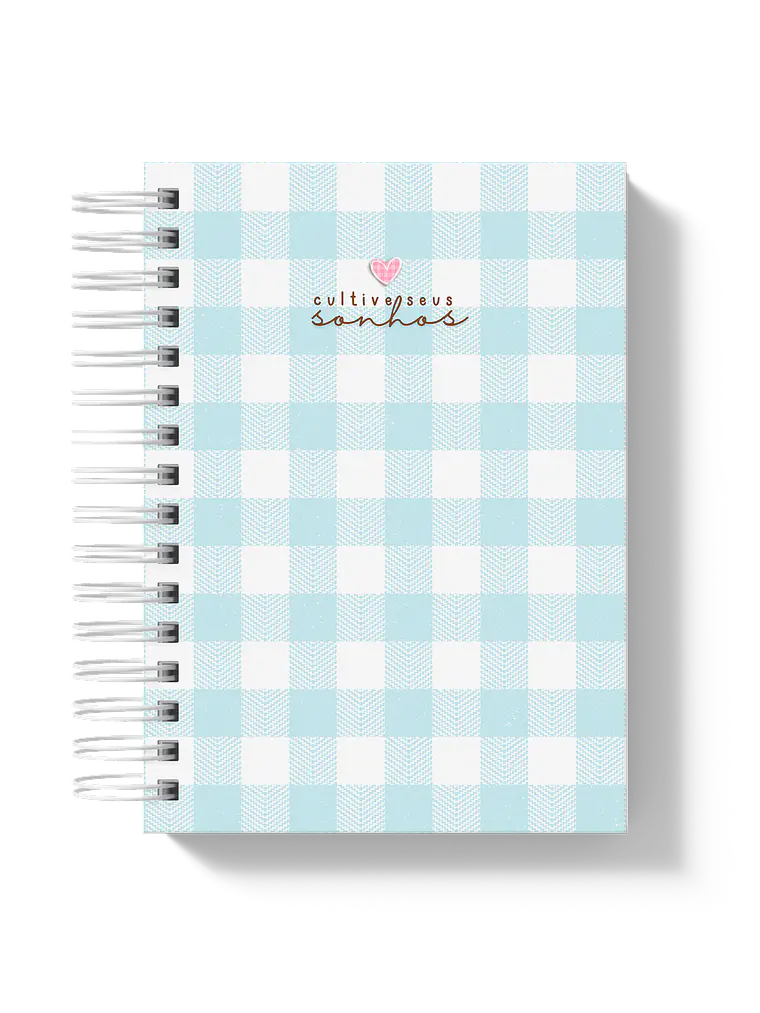 Caderno Escolar Xadrez Azul 1