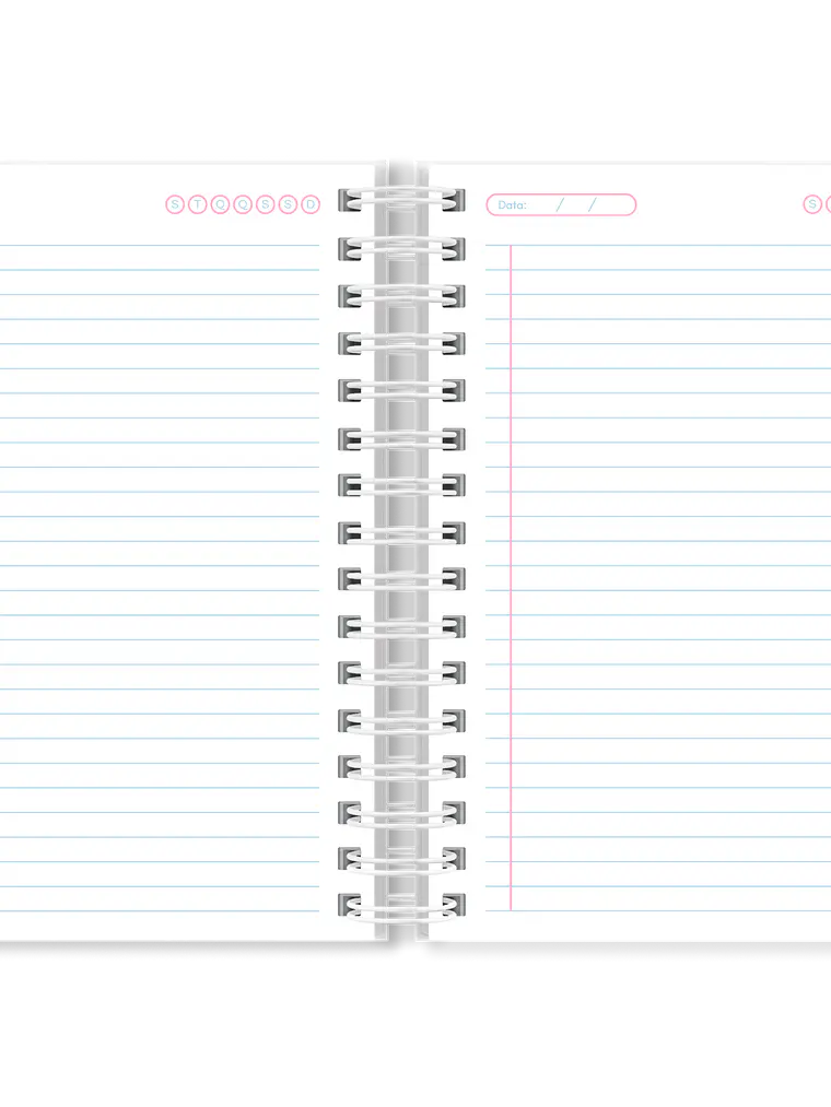 Caderno Escolar Listras roxas 2