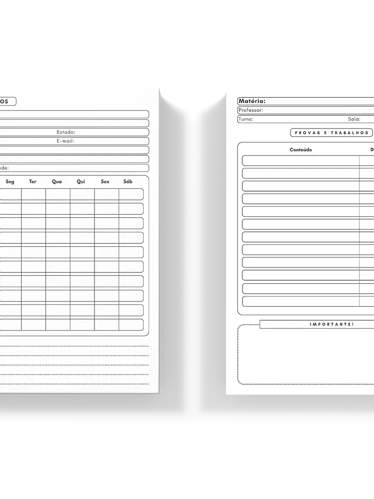 Caderno Escolar Cerejas Listradas 6
