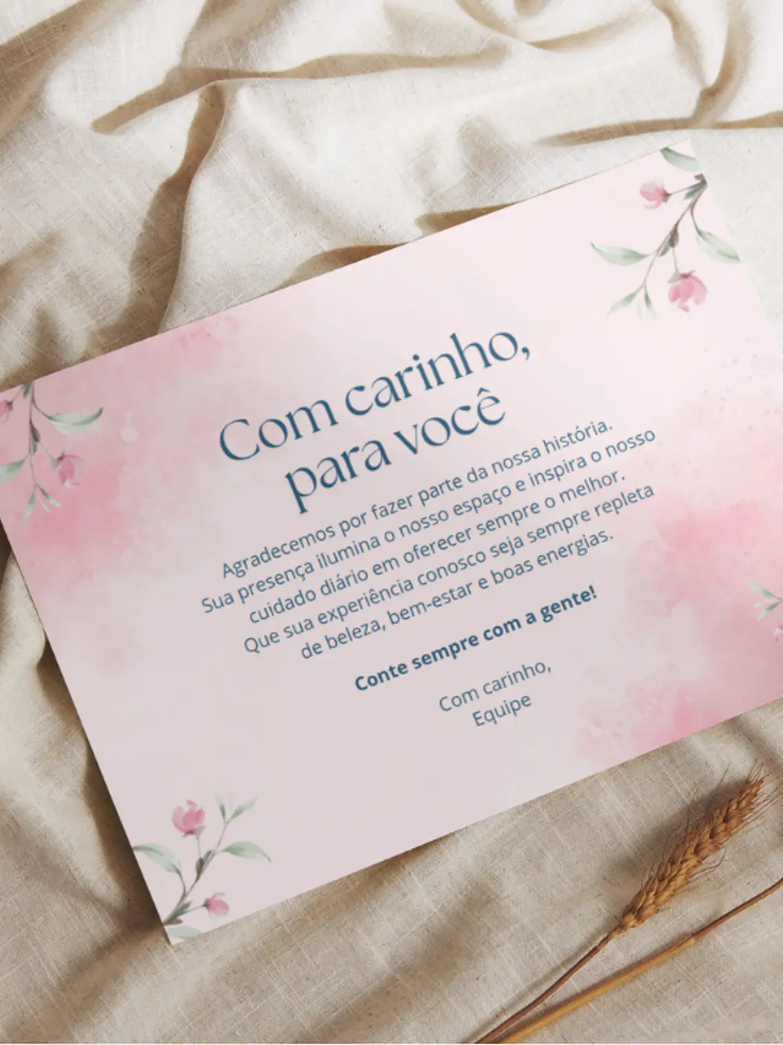 Cartões de Agradeciemento 8x6cm 2