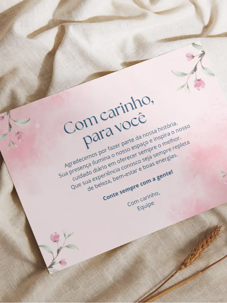 Cartões de Agradeciemento 8x6cm 2