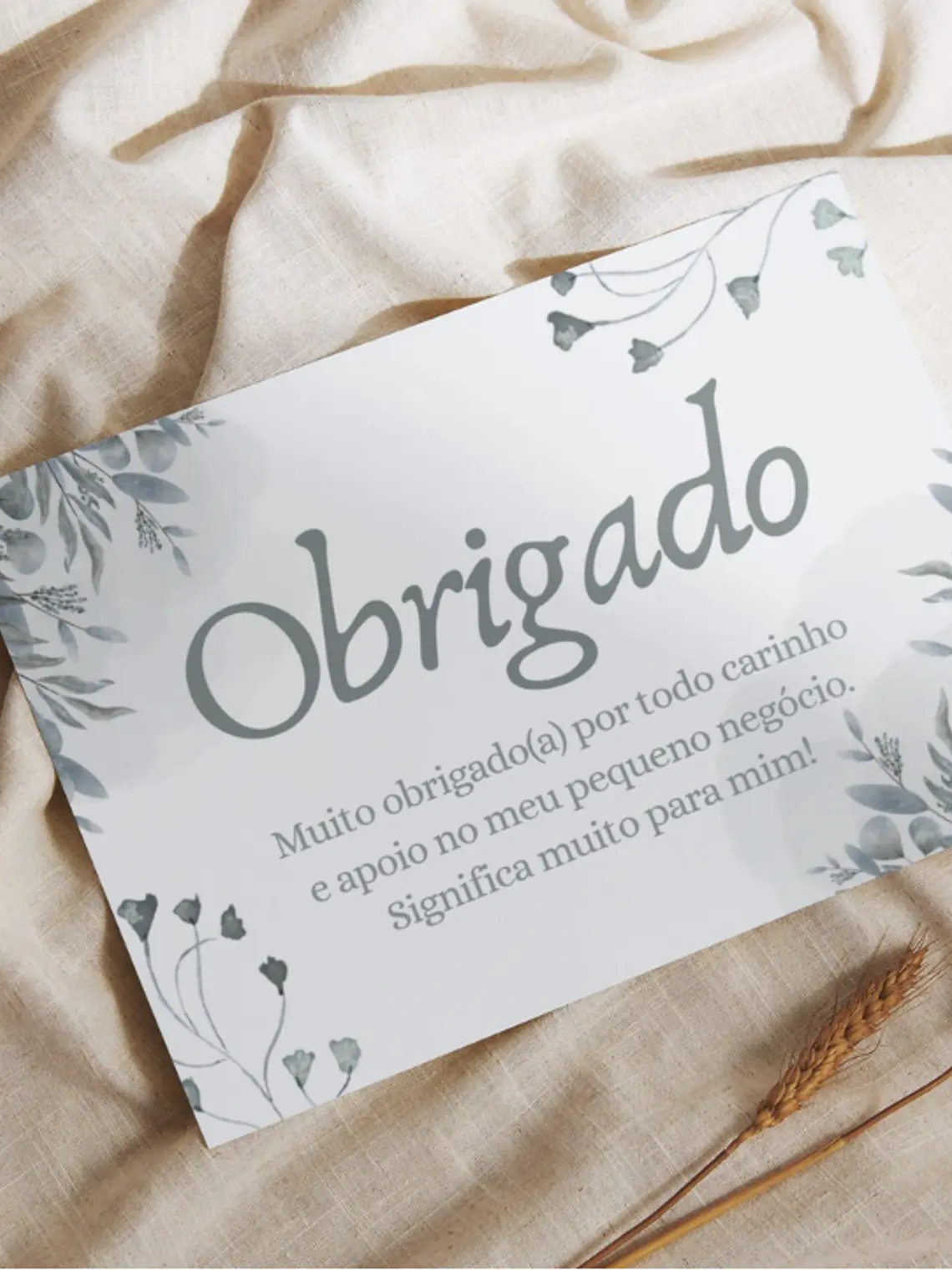 Cartões de Agradeciemento 13x8cm 1
