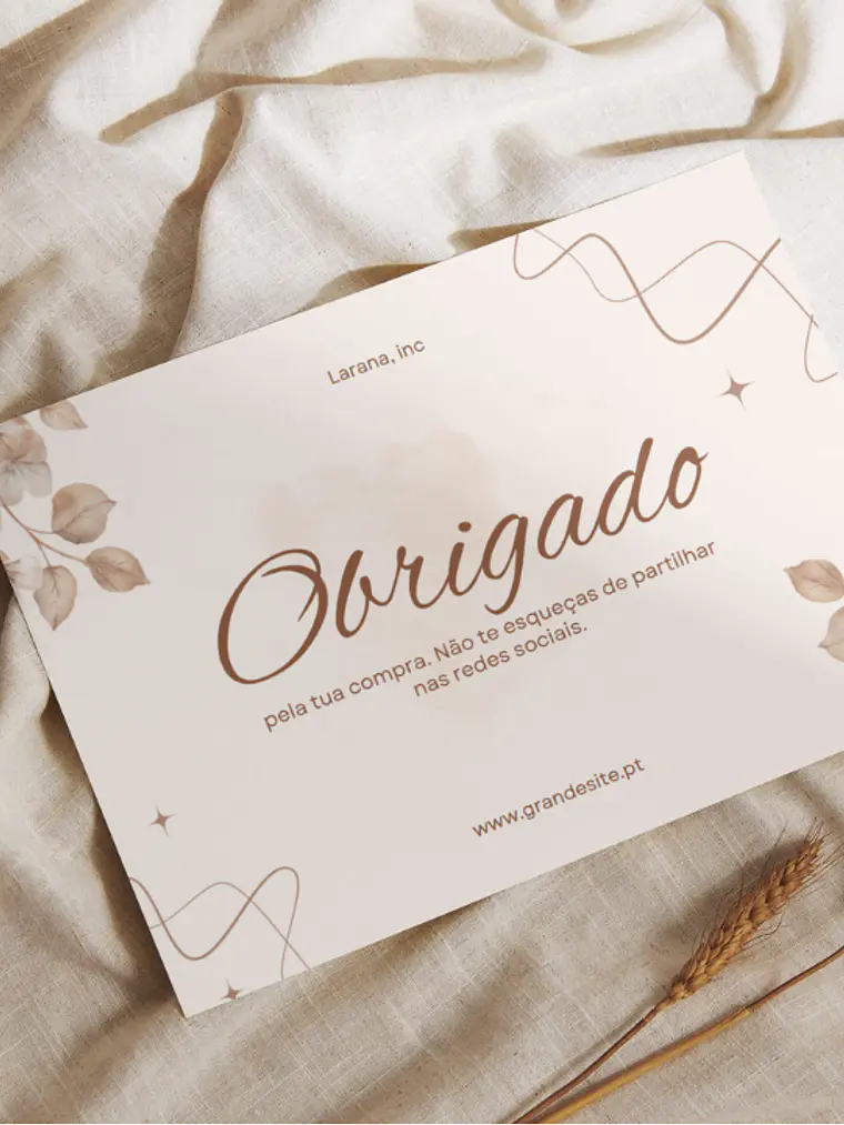 Cartões de Agradeciemento 13x8cm 3