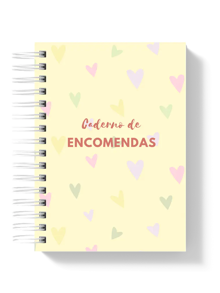 Caderno de Encomendas Pastel Hearts 1