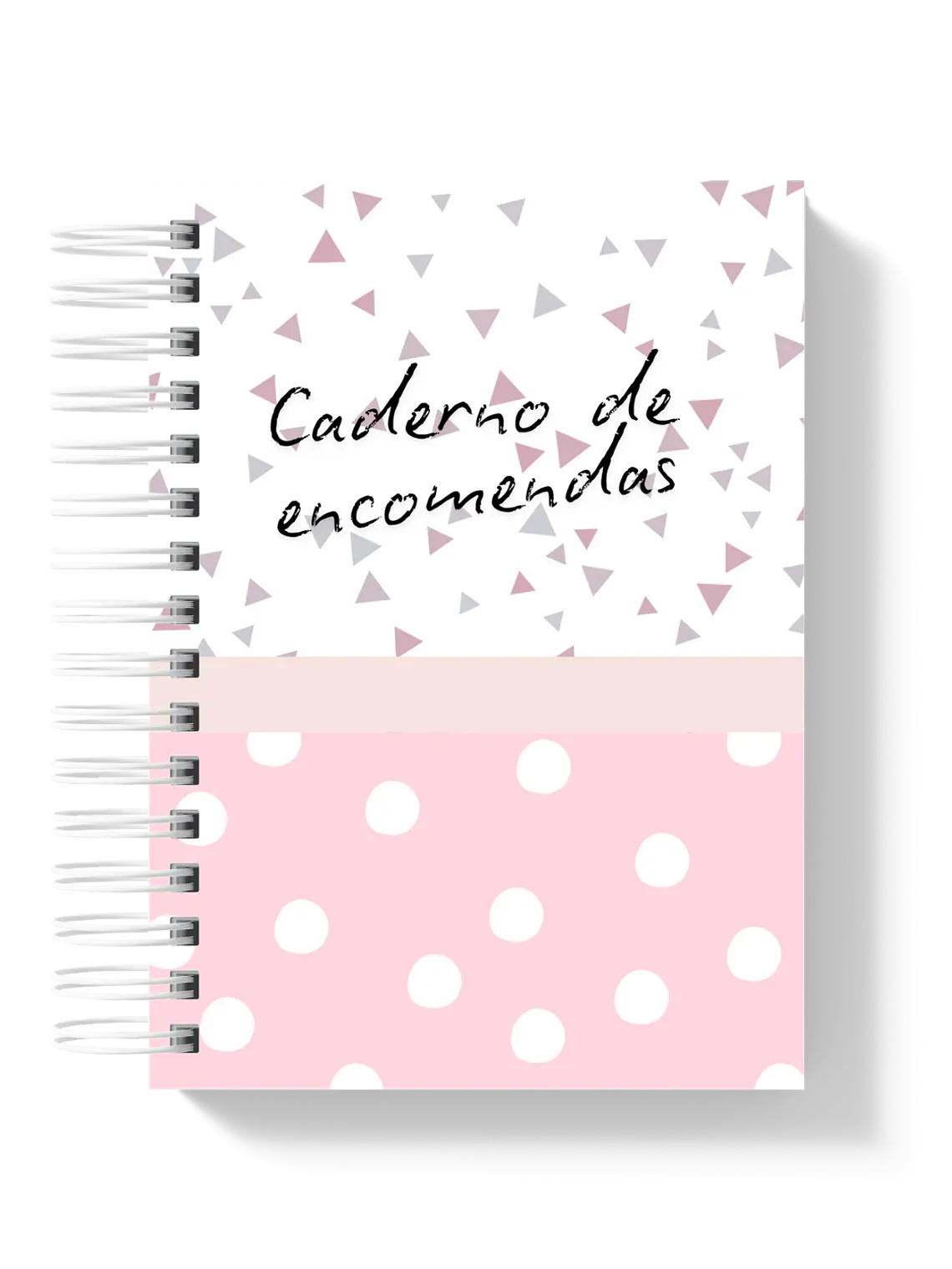 Caderno de Encomendas Geométrico Rosa 1