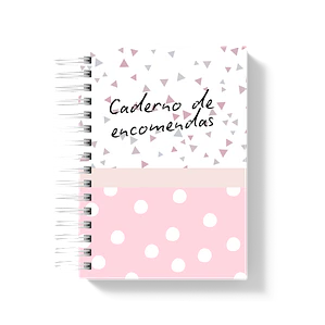 Caderno de Encomendas Geométrico Rosa