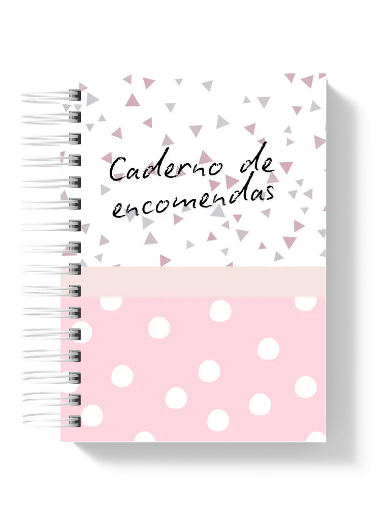 Caderno de Encomendas Geométrico Rosa 1